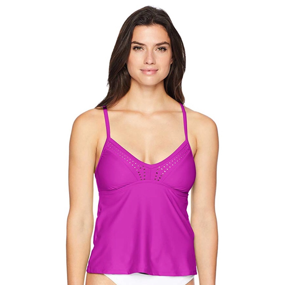 COASTAL BLUE LASER CUT TANKINI SWIM TOP🌸💕
